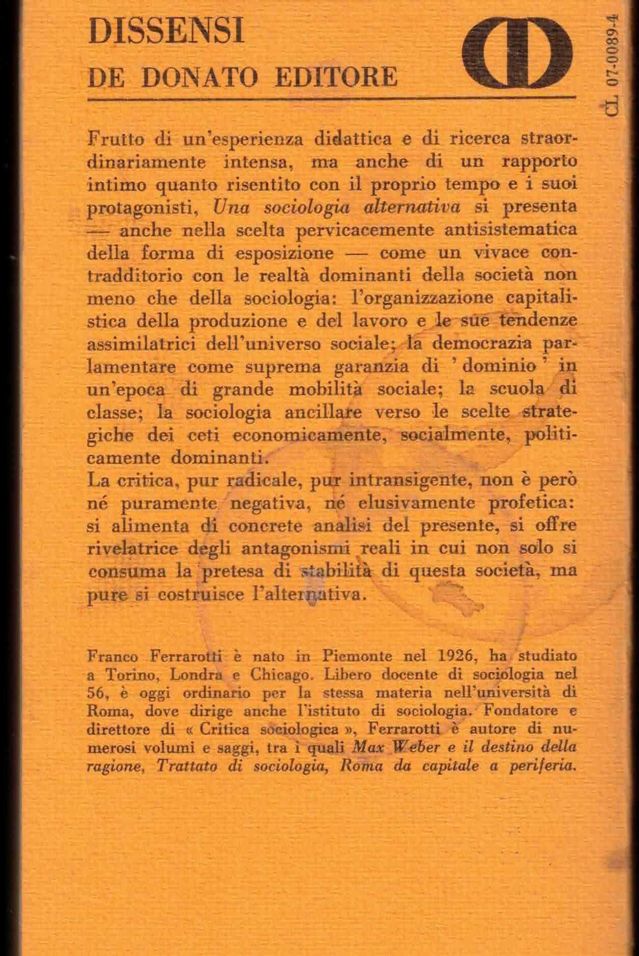 Una sociologia alternativa