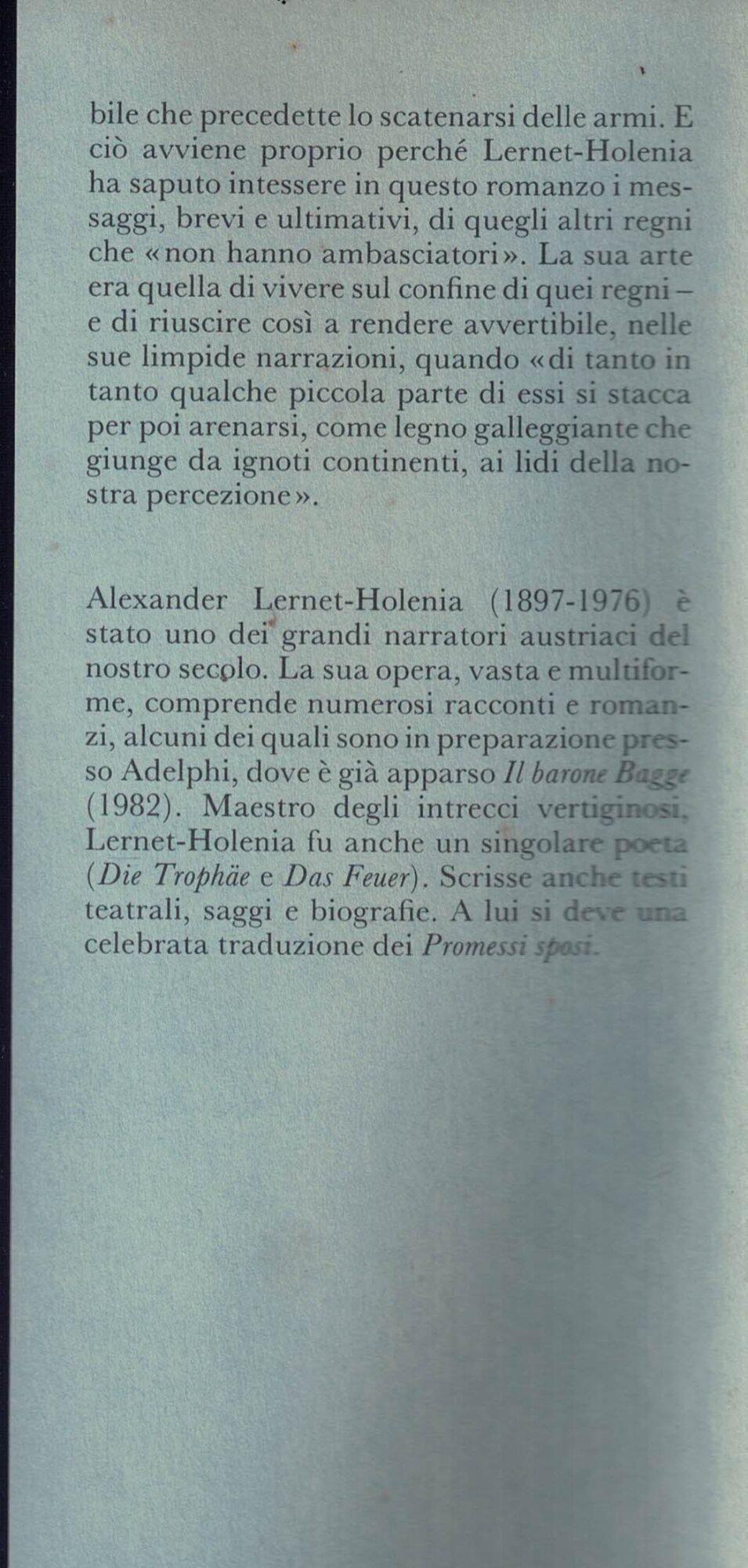 Marte In Ariete. Alexander Lernet-Holenia. Adelphi