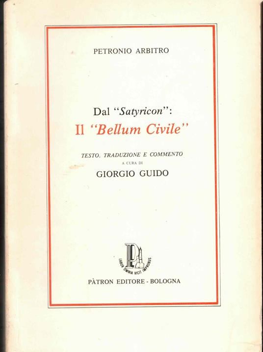 Dal "satyricon":Il "Bellum Civile" - copertina