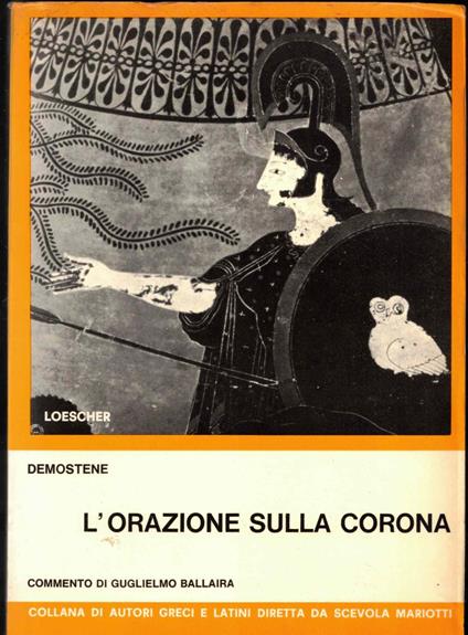 L' orazione sulla corona Demostene Loescher - Demostene - copertina
