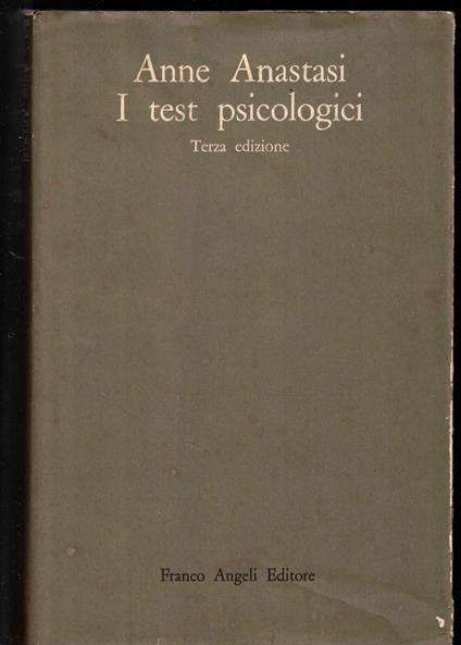 I test psicologici - Anne Anastasi - copertina