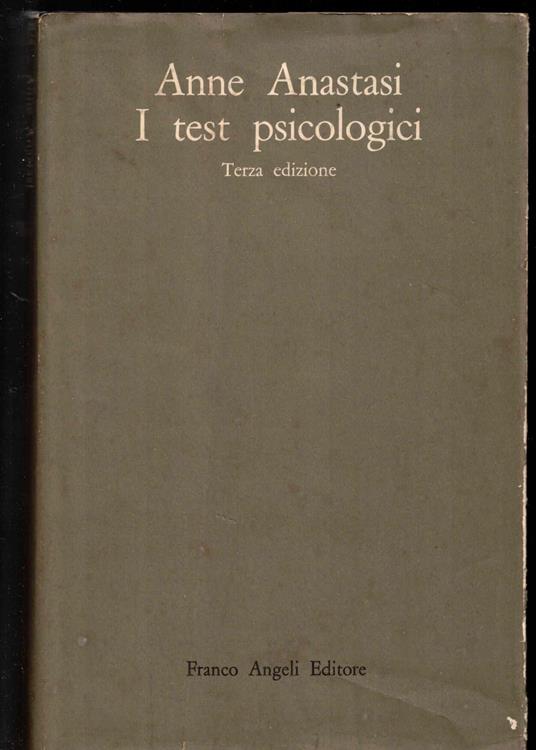 I test psicologici - Anne Anastasi - copertina