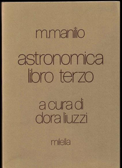 Astronomia libro terzo - copertina
