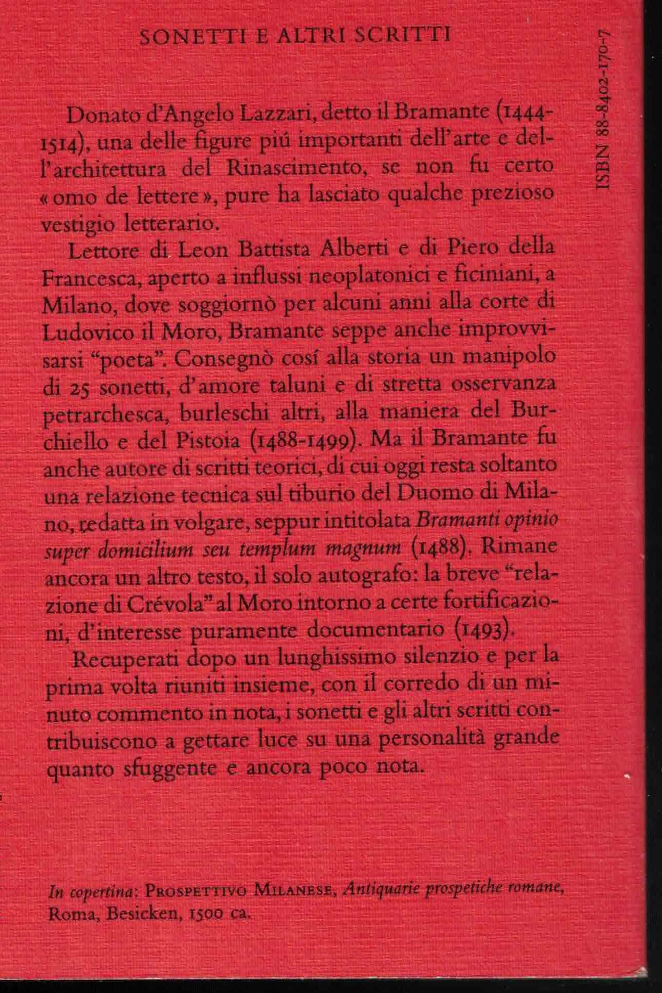 Sonetti e altri scritti