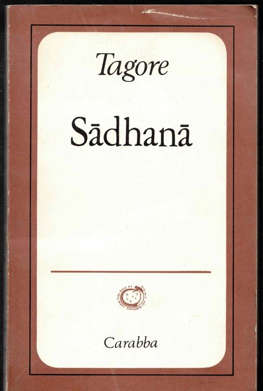 Sadhana - Rabindranath Tagore - copertina