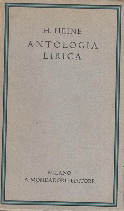 Antologia lirica - copertina