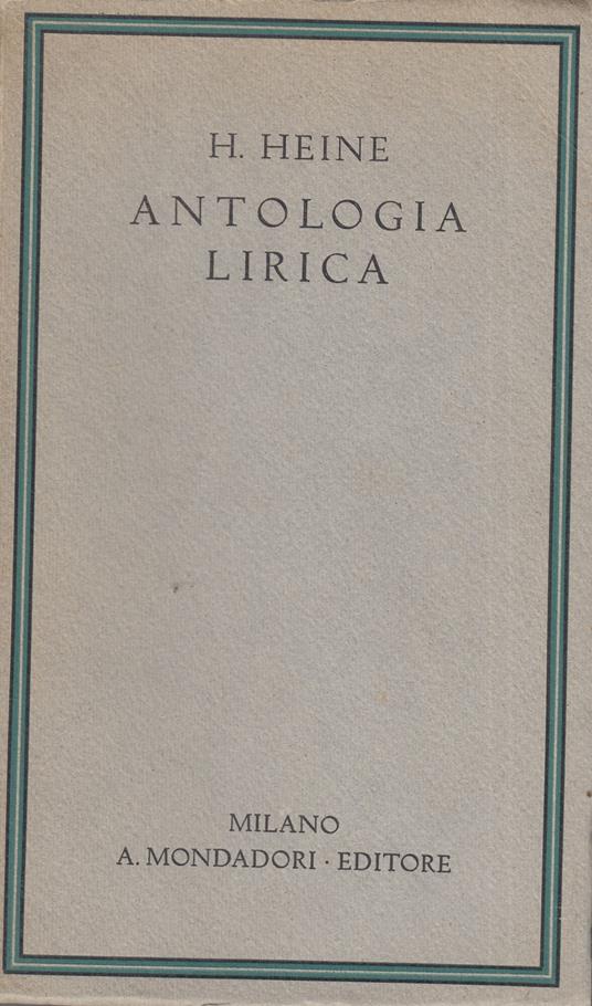 Antologia lirica - copertina