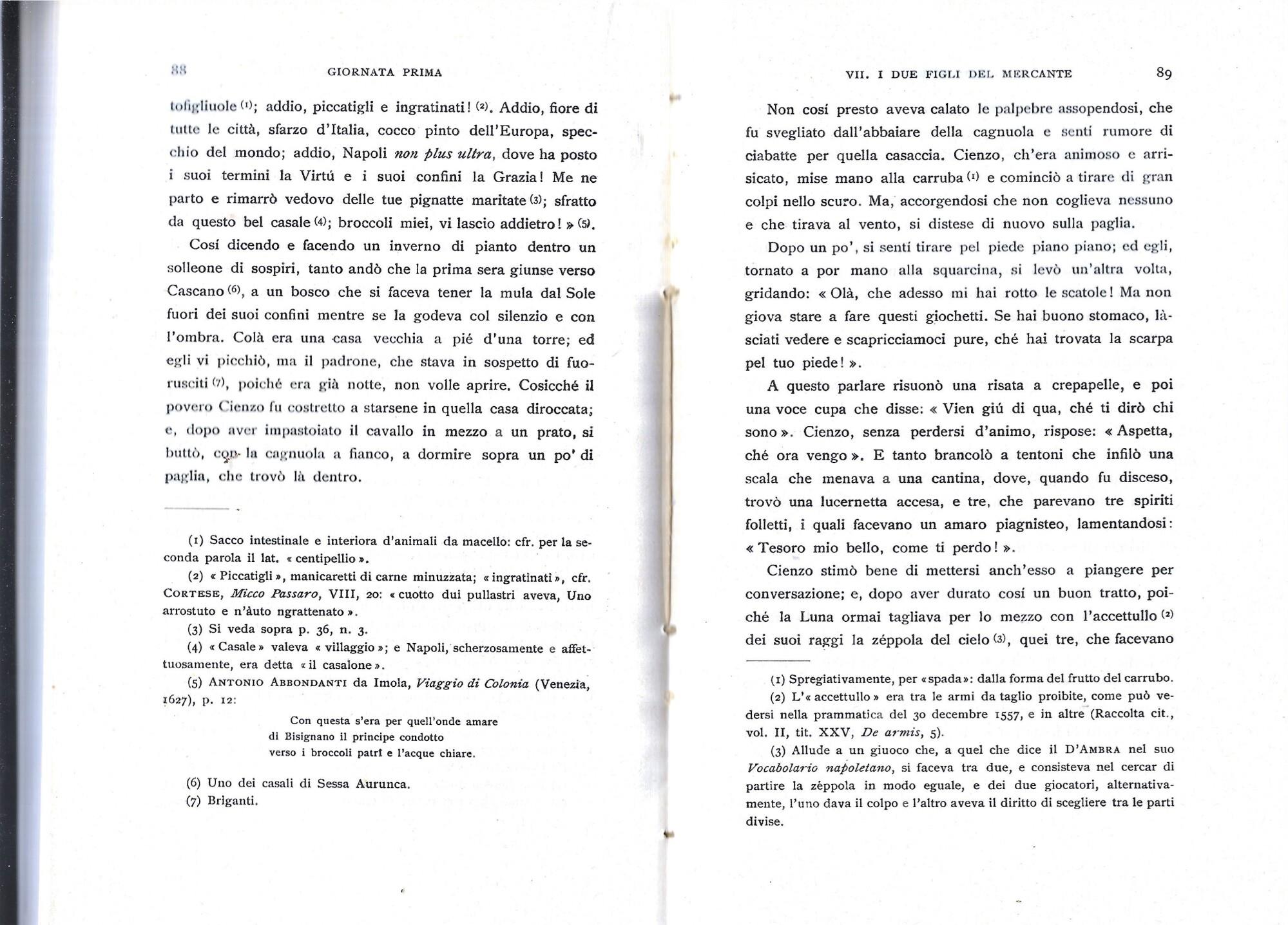 Il Pantamerone Ossia La Fiaba Delle Fiabe Tradotta Dall ' Antico Dialetto Napoletano E Corredata Di Note Storiche Da Benedetto Croce