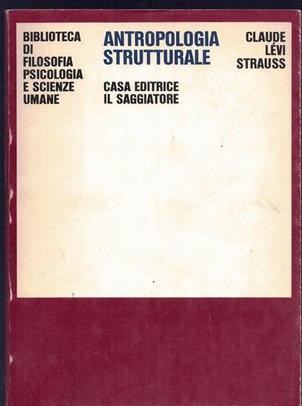 Antropologia Strutturale - copertina