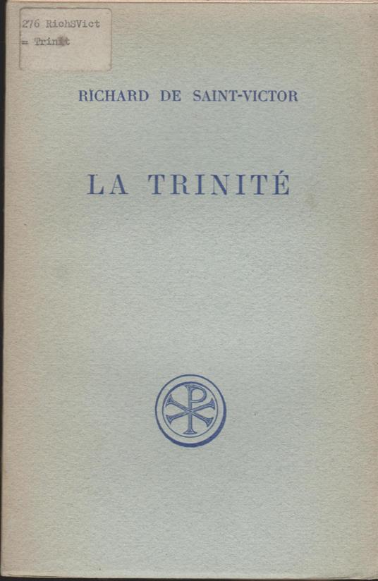 La Trinite. Edition Bilingue Francais-Latin - copertina