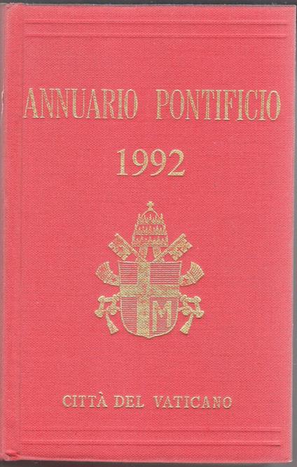 Annuario Pontificio: Per L'Anno 1992 - copertina
