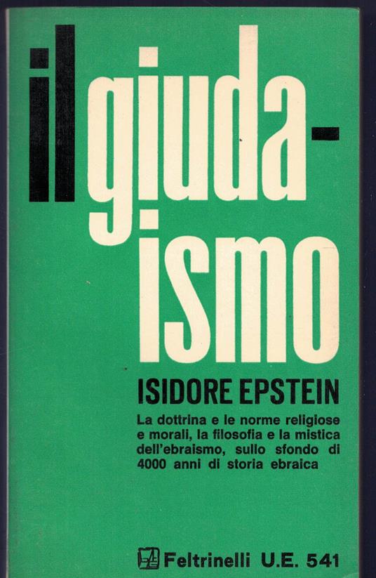 Il giudaismo. Studio storico - Isidore Epstein - copertina