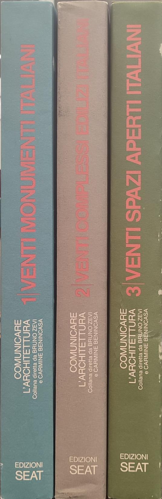 Venti monumenti Italiani Venti complessi edilizi italiani - Venti spazi aperti italiani. 3 volumi in cofanetto - copertina