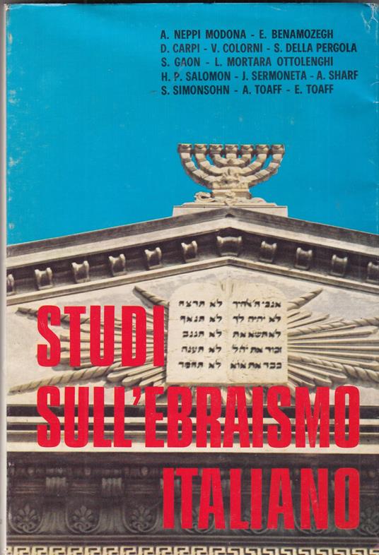 Studi sull'ebraismo italiano - copertina