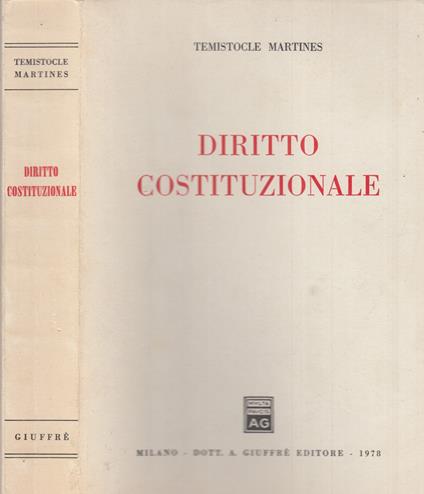 Diritto Costituzionale - Temistocle Martines - copertina