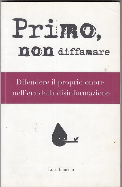 Primo, non diffamare - copertina