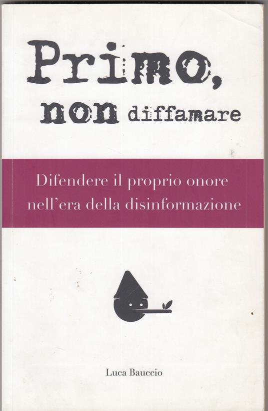 Primo, non diffamare - copertina