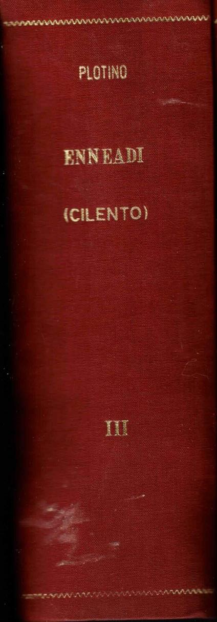 Plotino Enneadi (Cilento) Volume III - Plotino - copertina