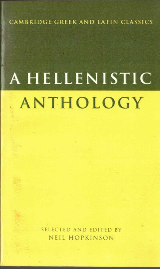 A Hellenistic Anthology - copertina