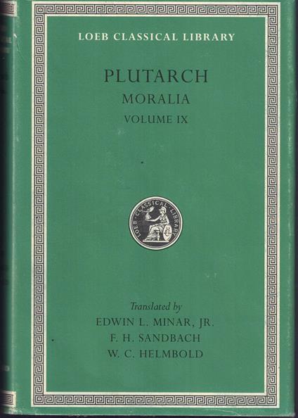 Plutarch's Moralia: Table-talk, Books 7-9. Dialogue on Love: IX - Plutarco - copertina