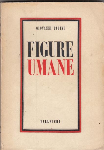 Figure umane - Giovanni Papini - copertina