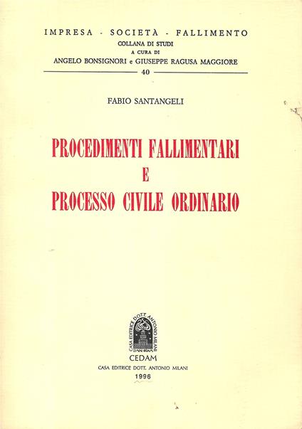 Procedimenti fallimentari e processo civile ordinario - copertina
