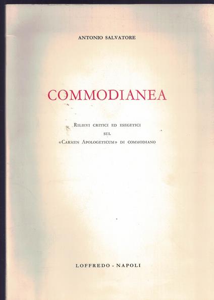 Commodianea - Antonio Salvatore - copertina