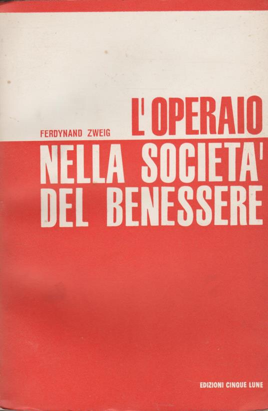 L'operaio nella società del benessere - copertina