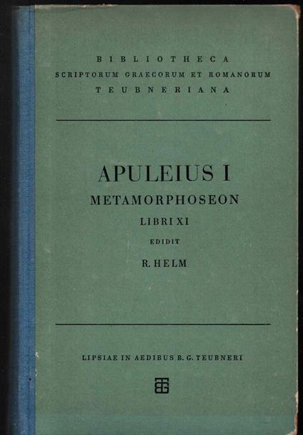 Apuleius I Metamorphoseon Libri XI - copertina