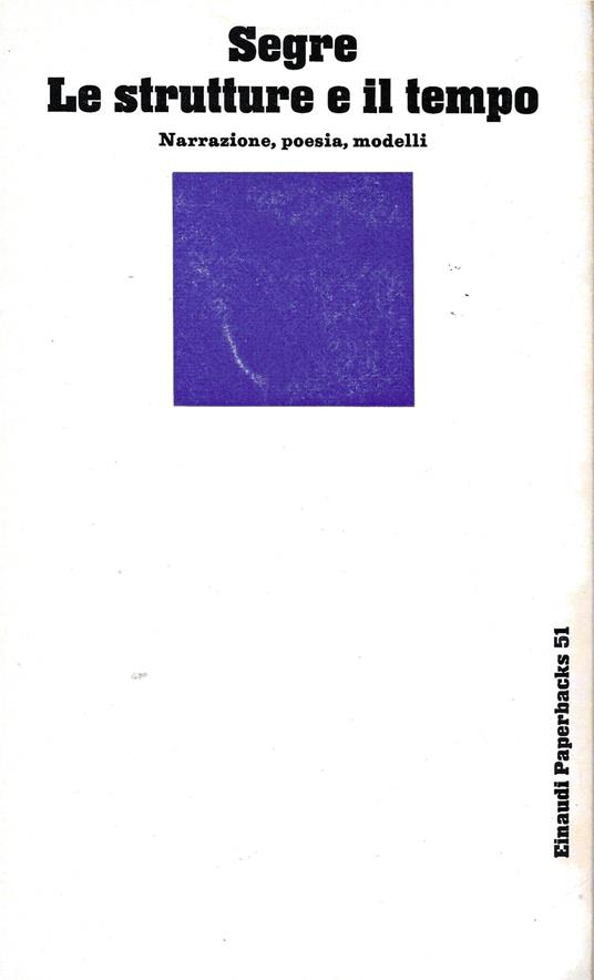 Le Strutture E Il Tempo - Cesare Segre - copertina