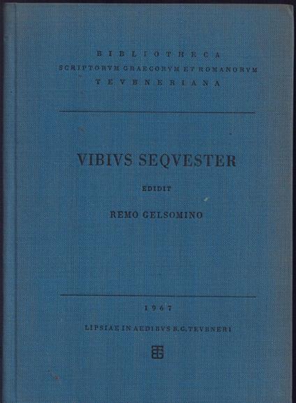 Vibius Sequester - copertina