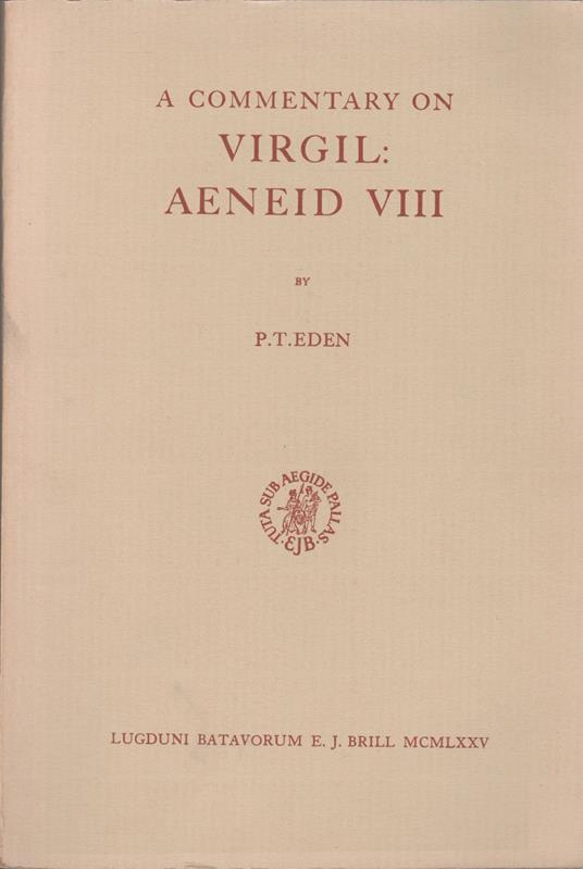 A Commentary on Virgil: Aeneid VIII: 35 - copertina