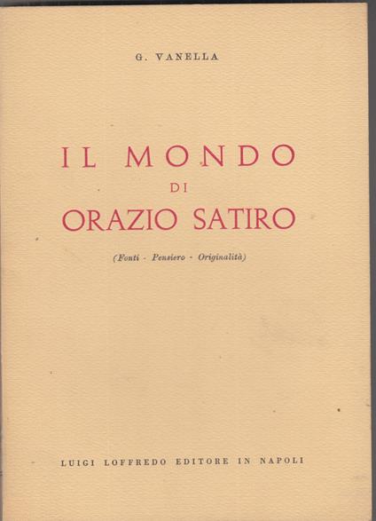 Il mondo di Orazio Satiro - copertina