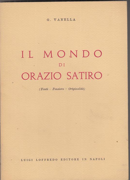 Il mondo di Orazio Satiro - copertina
