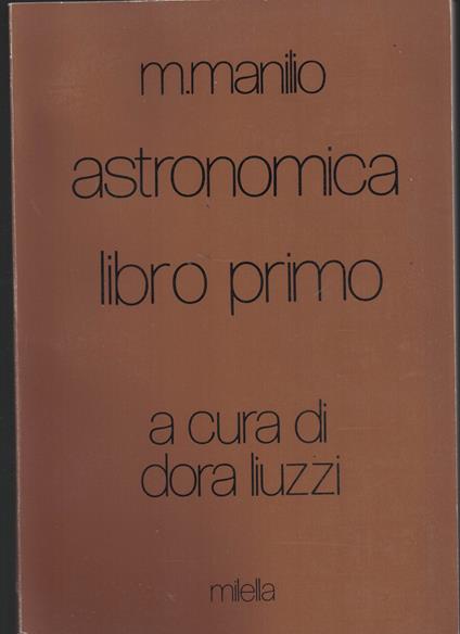 Astronomica. Libro 1º - copertina