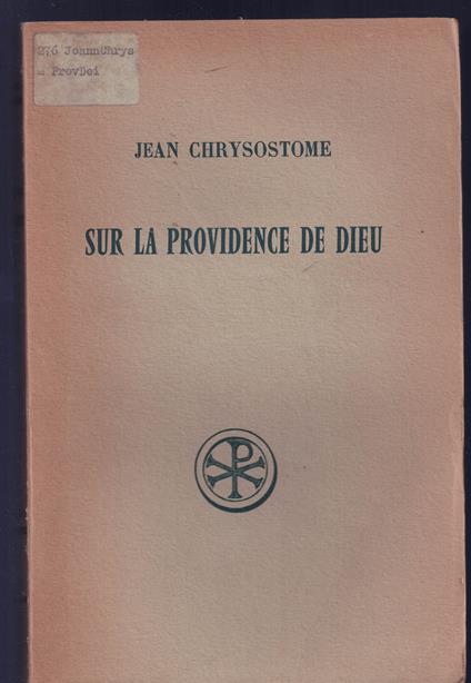 Sur la Providence de Dieu n. 79 Bilingue greco-francese - copertina