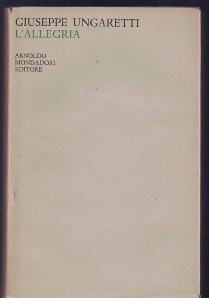 L'Allegria - Giuseppe Ungaretti - copertina