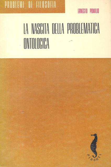 La Nascita Della Problematica Ontologica - copertina