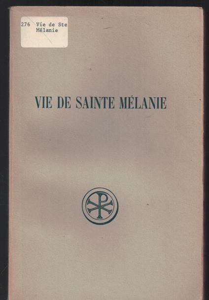Vie de sainte Mélanie numero 90 bilingue greco-francese - copertina