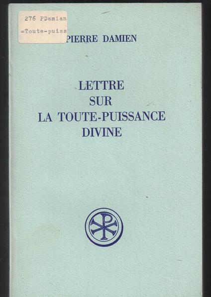 Lettre sur la toute-puissance divine numero 191 bilingue latino-francese - copertina