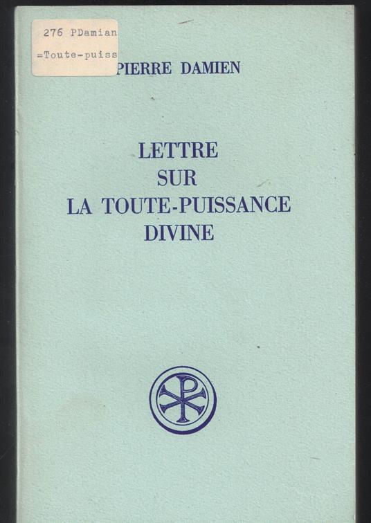 Lettre sur la toute-puissance divine numero 191 bilingue latino-francese - copertina