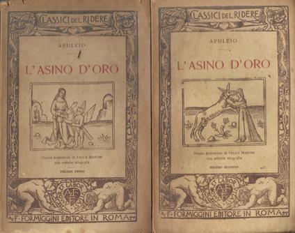 APULEIO - L ' ASINO D 'ORO - 2 volumi - copertina
