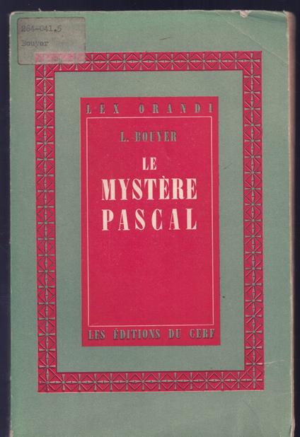 Le Mystère Pascal - Louis Bouyer - copertina