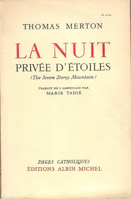 La Nuit Privée D'Étoiles - Thomas Merton - copertina