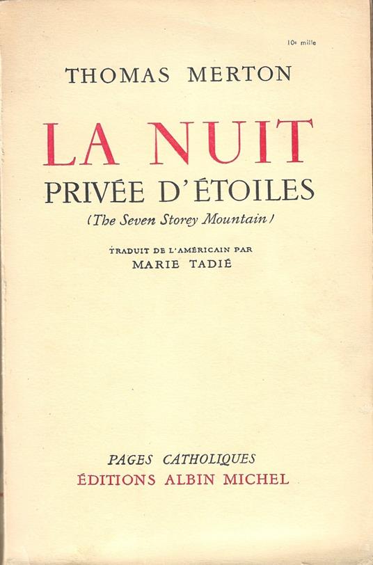 La Nuit Privée D'Étoiles - Thomas Merton - copertina