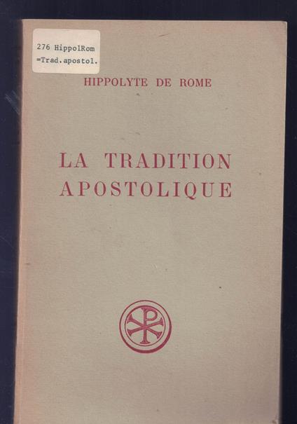 La Tradition apostolique n. 11 bis - copertina