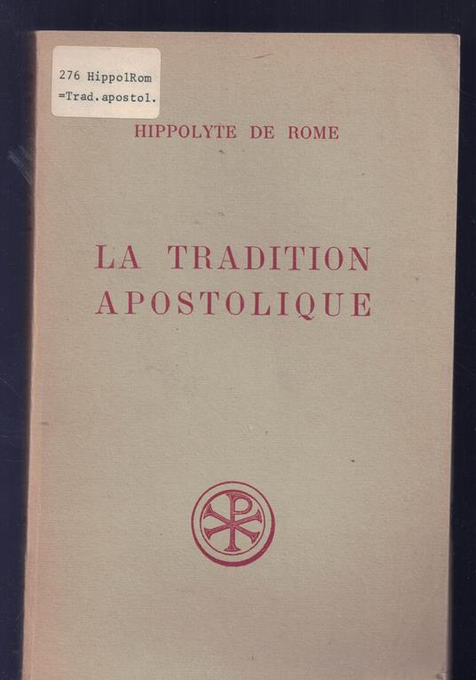 La Tradition apostolique n. 11 bis - copertina