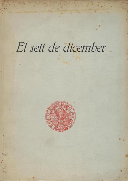 El sett de dicember : strenna benefica del Banco Ambrosiano - copertina