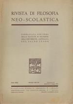Rivista di filosofia neo-scolastica anno XXIX, fascicolo 2, marzo 1937