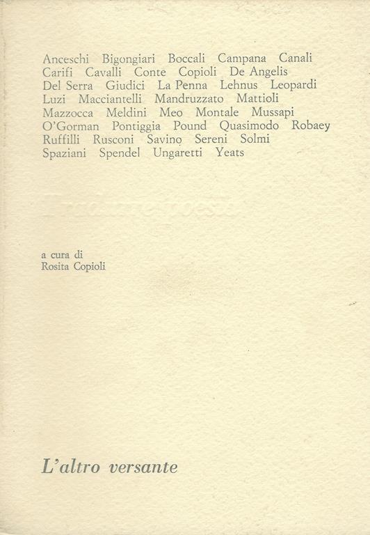 Tradurre poesia - Rosario Assunto - copertina